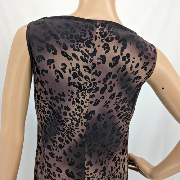 NWT Vintage 1990s Jones New York Silk Mini Dress Animal Print Cowl Size 8P - Picture 6 of 11